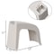 Basicwise Shower Footrest, White Bath Foot Stool w/Storage, Non-Slip QI004649.WT - alternate 3
